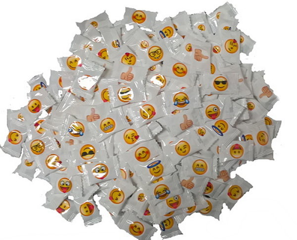 500 Emoji Smiley Traubenzucker Frucht Gute Laune Bonbon Einzeln Verpackt