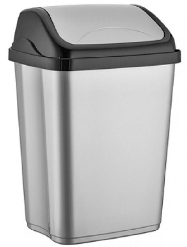 Mülleimer mit Schwingdeckel Abfalleimer Papierkorb Top Qualität - 10 Liter