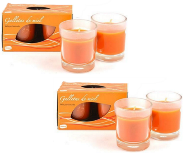 4 Duftkerzen Gläser mit Honig Duft Kerze Duftkerze - Marken Qualität im Glas