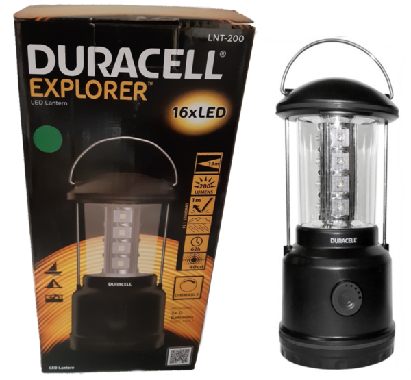 Duracell Explorer 16 LED Laterne LNT 200 Camping Lampe Licht dimmbar wetterfest