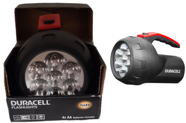 Handlampe Arbeitsleuchte -Taschenlampe - Strahler 7 LED Duracell Worklamp