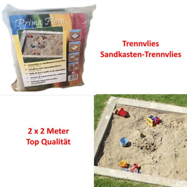 Sandkastenvlies 140 g/m² 2m x 2m Gartenvlies Unkrautvlies-Trennvlies-Filtervlies