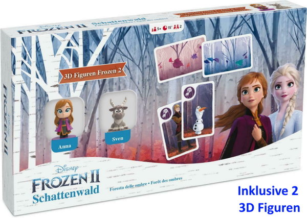 Disney Frozen 2 - Die Eiskönigin 2 - Schattenwald Spielkarten inkl. 3 D Figuren