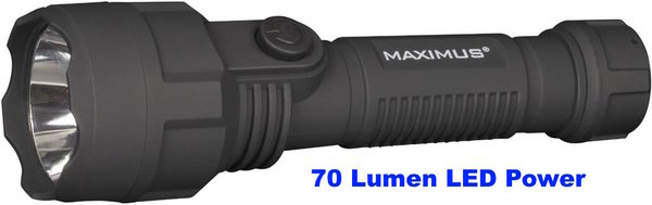 LED Taschenlampe 70 Lumen Power - Maximus powered by Duracell Inklusive Batterie