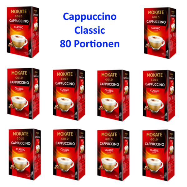 Cappuccino Classic Flavour - 80 Einzel Portionen - Lösliches Kaffee Getränk